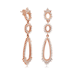 1.47ct Diamond Earrings set in 14KT Rose Gold / CB0012E1