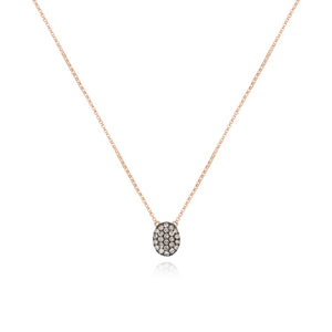 0.37ct Brown Diamond Necklace set in 14KT Rose Gold / P11380BRD