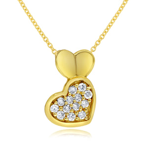 0.15ct Diamond Heart  Pendant set in 14KT Yellow Gold / SP1D0872