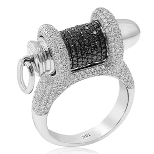 2.00ct White and 0.80ct Black Diamond Ring set in 18KT White Gold / AR81366