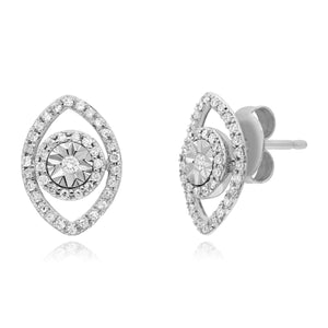 0.20ct Diamond Earrings set in 14KT White Gold / E48311