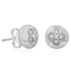 0.07ct Diamond Earrings set in 14KT White Gold / FOER7700