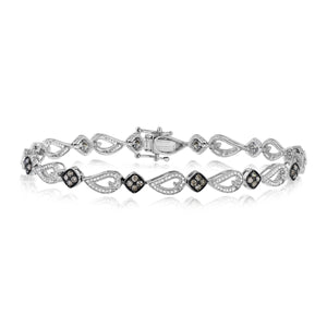 0.56ct White and 0.92ct Brown Diamond Bracelet set in 14KT White Gold / PLBl10959