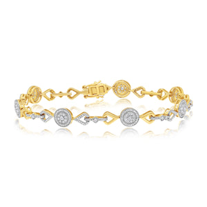 1.25ct Diamond Bracelet set in 14KT Yellow Gold / PLBL11209A