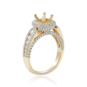 1.35ct Diamond Semi Mounts Ring set in 18KT Yellow Gold / R17035A