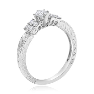 0.47ct Diamond Ring set in 14K White Gold / R8425A