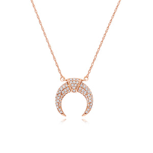 0.30ct Diamond Necklace set in 14KT Rose Gold / AP11308C
