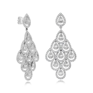 4.46ct Diamond Earrings set in 18KT White Gold / COEBR05331