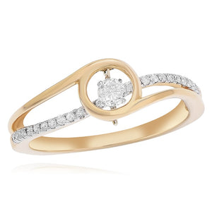 0.27ct Diamond Ring set in 14KT Yellow Gold / CRR1742A