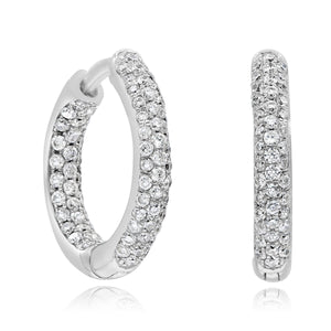 0.39ct Diamond Stud Earrings set in 14KT White Gold / E39641