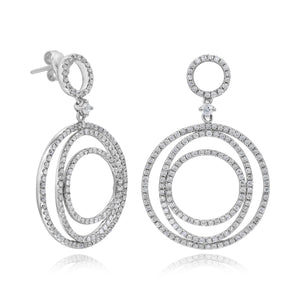 1.75ct Diamond Stud Earrings set in 14KT White Gold / E7134M