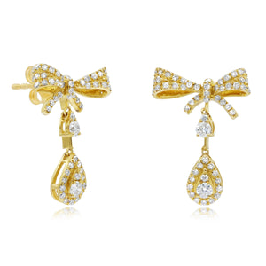 0.76ct Diamond Earrings set in 14KT Yellow Gold / EA23414A