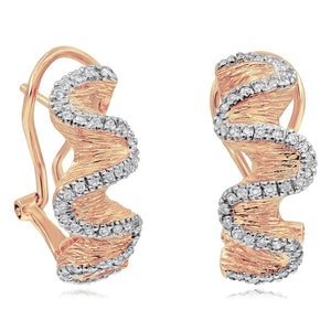 0.34ct Diamond Earrings set in 14KT Rose Gold / EB794B