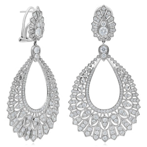 5ct Diamond Earrings set in 18KT White Gold / EH519