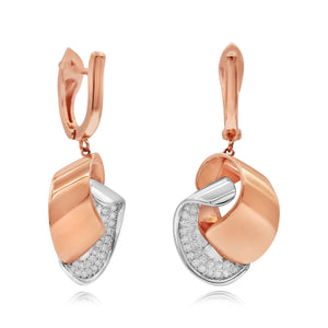 0.28ct Diamond Earrings set in 18KT Rose and White Gold / EJ522