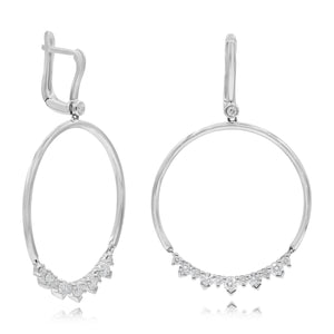 0.96ct Diamond Earrings set in 18KT White Gold / EK104