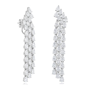 10.23ct Diamond Earrings set in 18KT White Gold / EO055