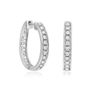 0.27ct Diamond Earrings set in 14KT White Gold / EP03736