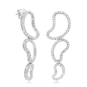 2.16ct Diamond Earrings set in 14KT White Gold / ER163