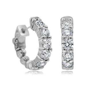 1.69ct Diamond Earrings set in 14KT White Gold / F223H1