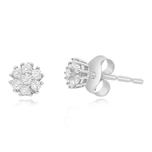 0.25ct Diamond Earrings set in 14KT White Gold / FER1241B2