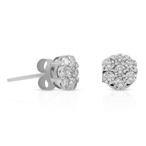 0.79ct Diamond Earrings set in 14KT White Gold / FER4037A4