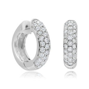 0.98ct Diamond Earrings set in 14KT White Gold / FOER12018D