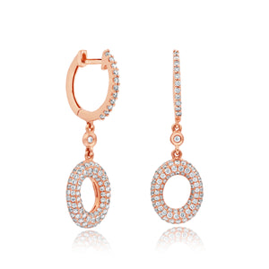 1.15ct Diamond Earrings set in 14KT Rose Gold / GE1790