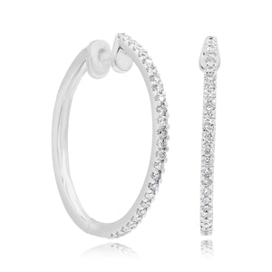 0.51ct Diamond Earrings set in 14KT White Gold /HP115390B