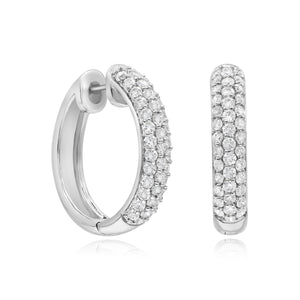 0.49ct Diamond Hoop Earrings set in 14KT Yellow Gold /HP400011