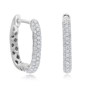 0.41ct Diamond Earrings set in 14KT White Gold / HP401408