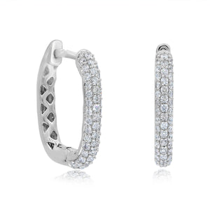0.61ct Diamond Earrings set in 14KT White Gold / HP401409