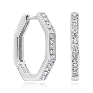 0.20ct Diamond Earrings set in 14KT White Gold / HP401940