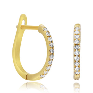0.19ct Diamond Earrings set in 14KT Yellow Gold / JBE61304H1