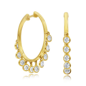 1.28ct Diamond Earrings set in 18KT Yellow Gold / JBE61532A