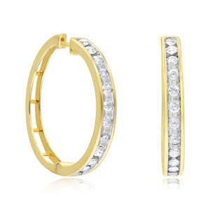 1.02ct Diamond Earrings set in 14KT Yellow Gold / JBE64451