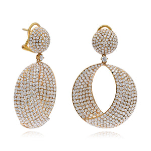 9.65ct Diamond Earrings set in 18KT Rose Gold / L0-9E439