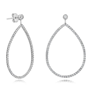 1.26ct Diamond Earrings set in 14KT White Gold / MJ2048