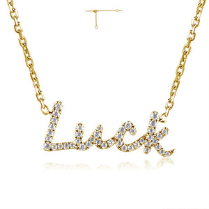 0.17ct Diamond 'Luck' Necklace set in 14KT Yellow Gold / N25568B