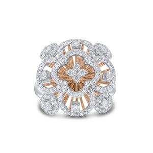 1.43ct Diamond Ring set in 14KT White and Rose Gold / RB464A