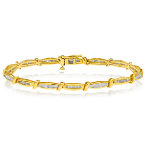 1.00ct Diamond Bracelet set in 10KT Yellow Gold / RJB115A