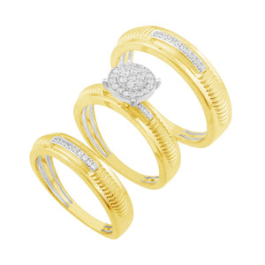 0.30ct Diamond 3pc Wedding Set in 14KT Yellow Gold / RN24753
