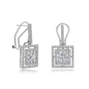 1.38ct Diamond Earrings set in 14KT White Gold / S42026A