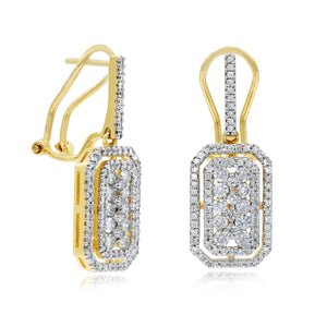 1.56ct Diamond Earrings set in 14KT Yellow Gold / S42032A