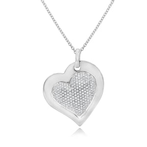 2.38ct Diamond Heart Pendant set in 18KT White Gold / S44316