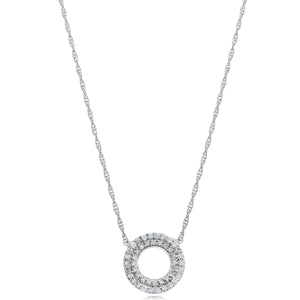 0.17ct Diamond Necklace set in 14KT White Gold /UHK0176E