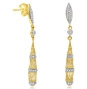 0.27ct Diamond Earrings set in 14KT Yellow and White Gold / AJE08571