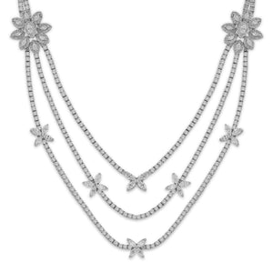 10.71ct Diamond Necklace set in 18KT White Gold / AN10804