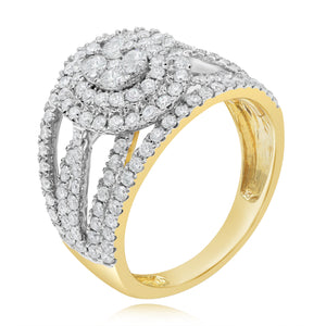 1.54ct Diamond Ring set in 14KT Yellow Gold / AR14042