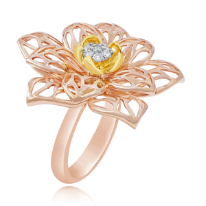0.18ct Diamond Ring set in 18KT Yellow and Rose Gold / AR15065